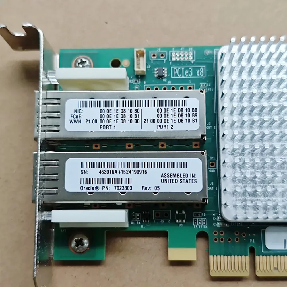 QLOGIC QLE8362-ORL 광섬유 네트워크 카드 듀얼 포트 16GB