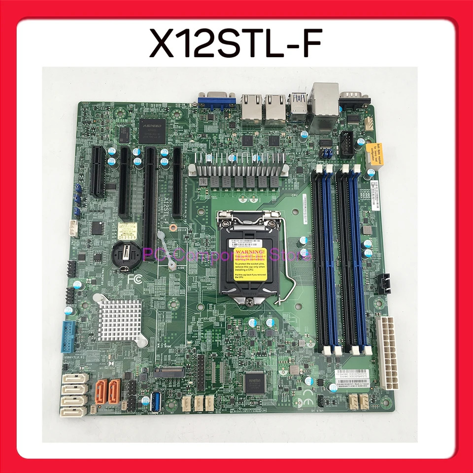 Supermicro 서버 마더보드LGA-1200 지지대 E-2300 프로세서세대 펜티엄 프로세서 X12STL-F