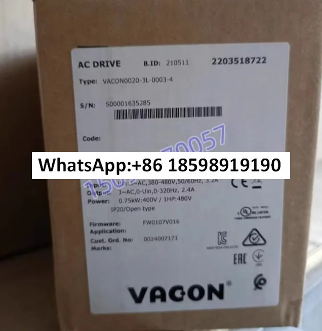 인버터 신형 VACON0020 3L 0003 4 크레엘리베이터