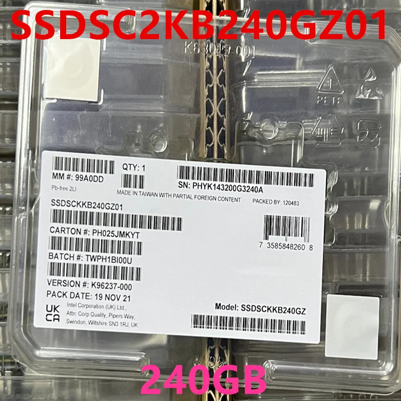 SSD D3-S4520 오리지널 솔리드 스테이트 드라이브 SSDSC2KB240GZ01 SSDSC2KB240GZ 240GB 2.5 인치 신