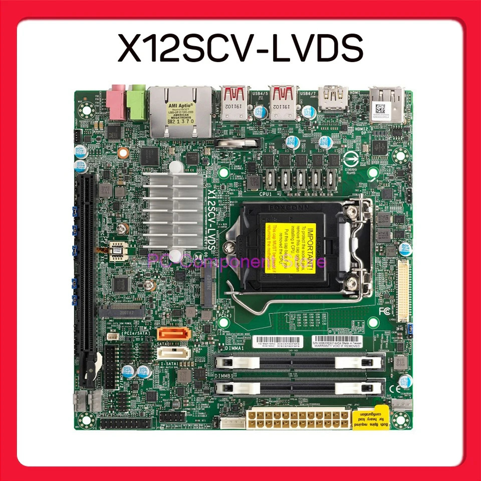 Supermicro ITX NAS SODIMM 지원서버 마더보드 W-1200 X12SCV-LVDS