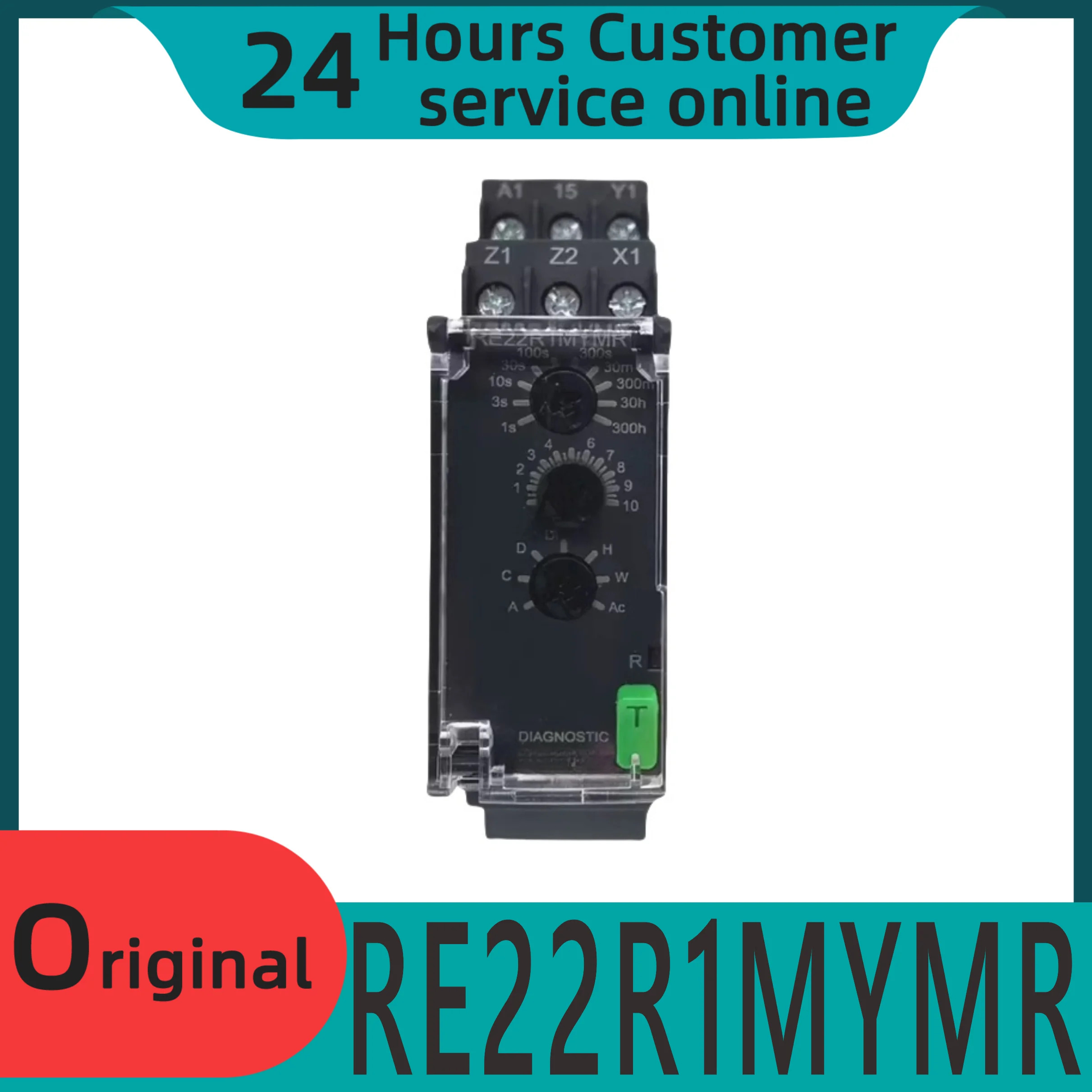 오리지널 타임 릴레이 RE22R1MYMR 0.05s-300h 24-240VAC/DC