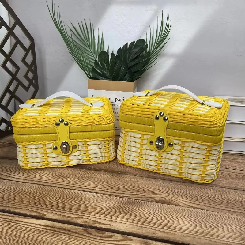 2pcs 선물 바구니 짠 옵션 상결혼식 상22x17x15cm