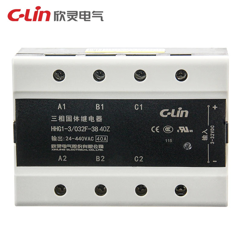 3상 무접점/무접점 계전기 HHG1-3/032F-38 40Z 40A DC 제어 AC