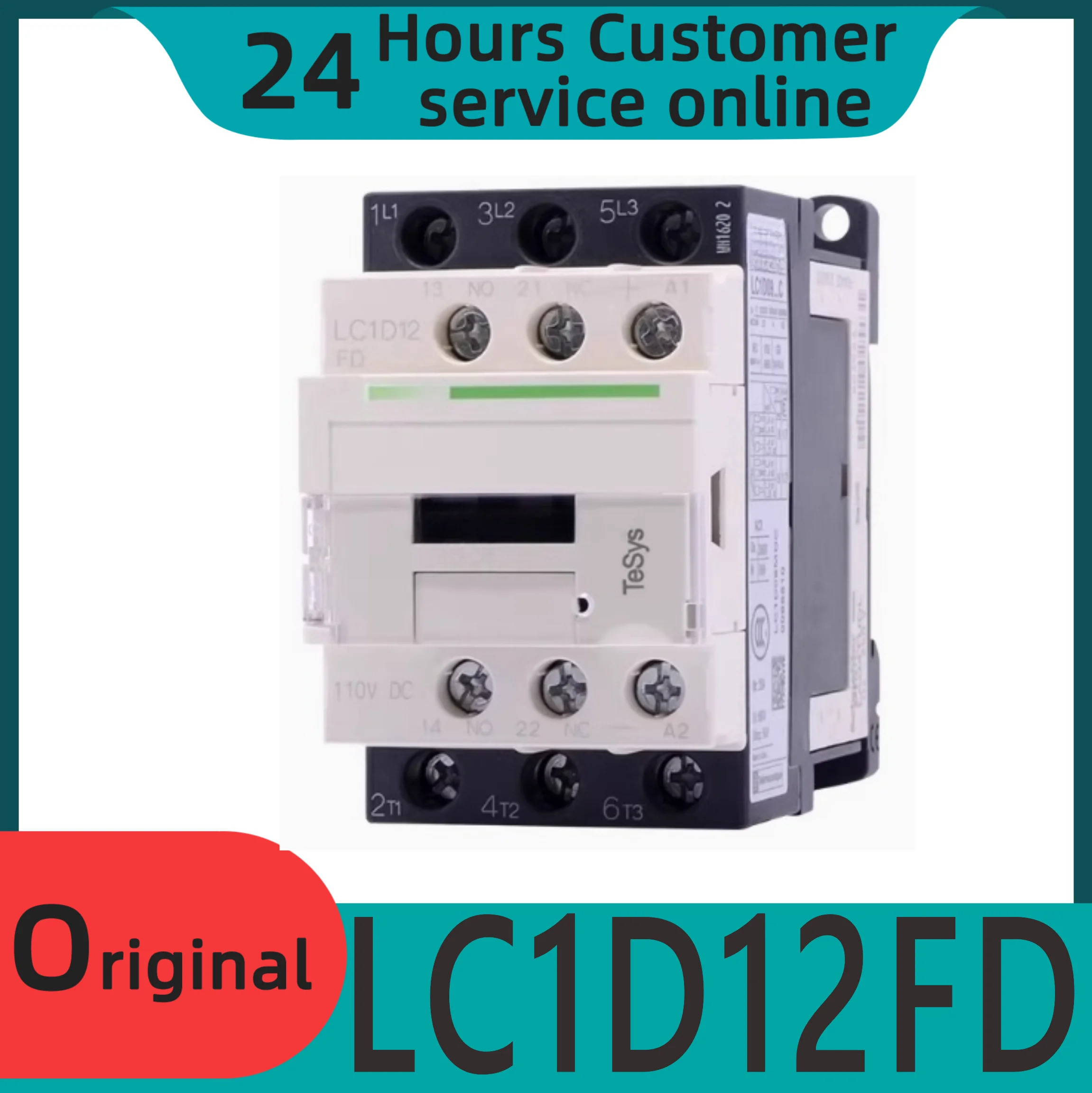 오리지널 DC 접촉기 LC1D12FD LC1-D12FD DC110V 12A