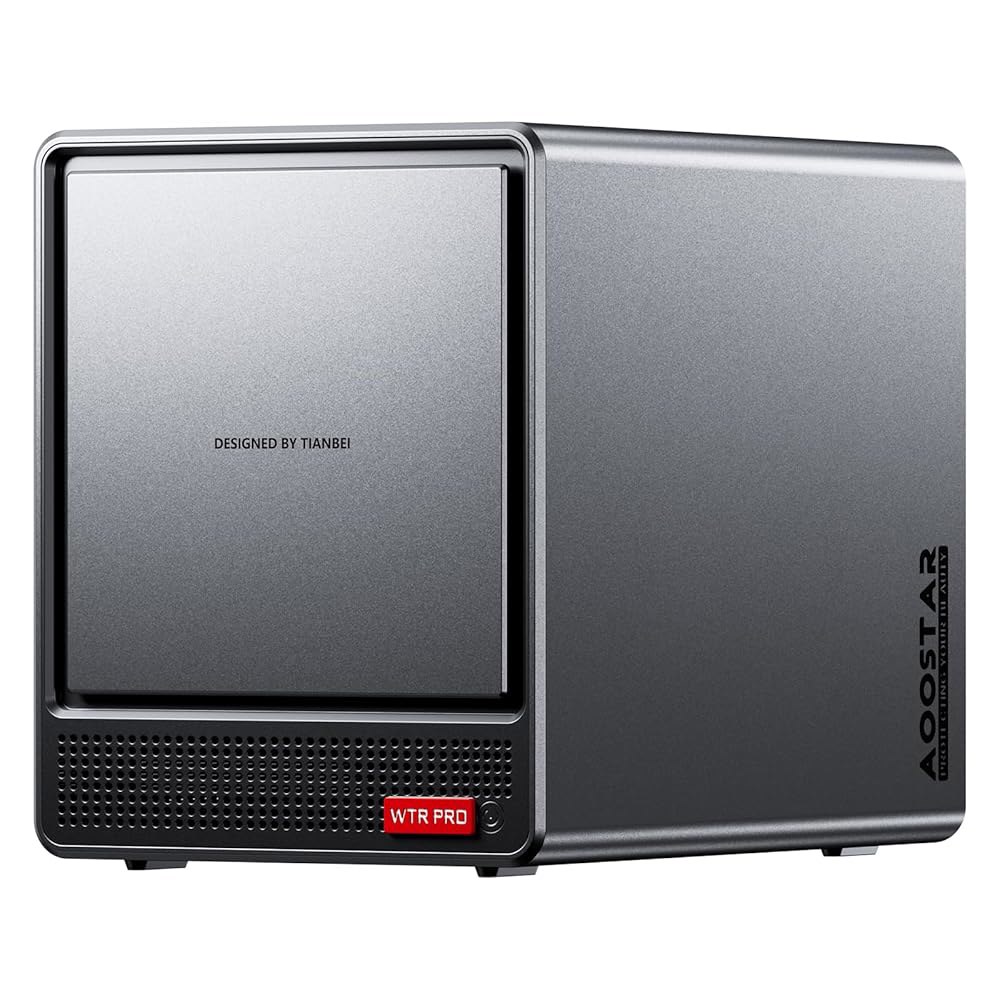 AOOSTAR WTR PRO AMD R7 5825U 2.5GB M.2 지원 디스플레이 4+2 RAM/SSD/OS 홈 4K 2개, 슬롯 3스크린 서버/미니 랩 데스크탑 베이 LAN - 상품 이미지