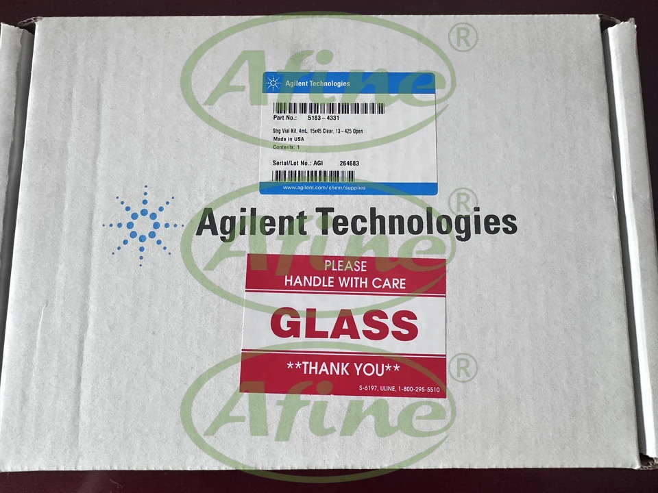 AFINE Agilent 보관 바이알 캡 키트 5183-43125183-43312mL19x65 투명 15-425 PTFE/실리콘 셉타 100/pk15-425
