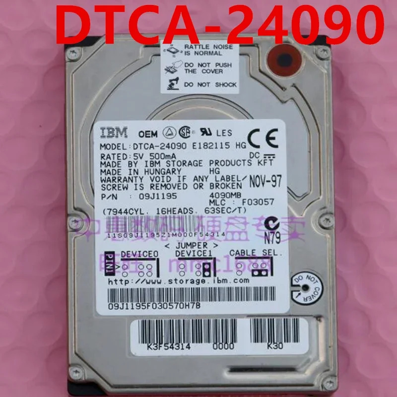 IBM오리지널 리퍼 하드 DCRA-22160 DTCA-24090 DARA-218000 2.5 인치 노트북 HDD 2.1GB 4090MB 18.14GB IDE