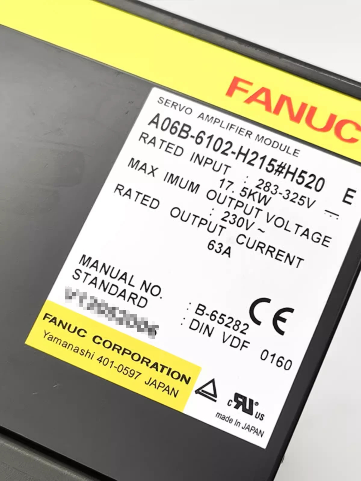 A06B-6102-H215 Fanuc 서보 드라이브 모듈 리퍼 OK A06B 6102 H215