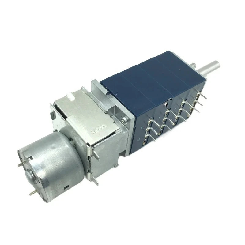 모터 전위차계 RK2714 쿼드러플 50KA 100KA 블루 쉘 12핀 25mm 하프 샤프트 포함