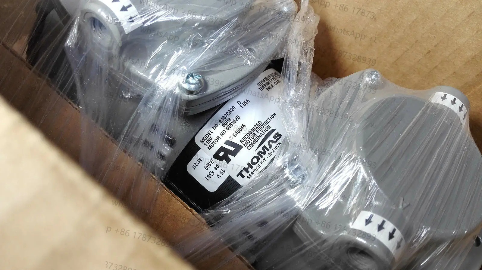 1/20 마력 60Hz AC115V 2107CA20 진공 펌프