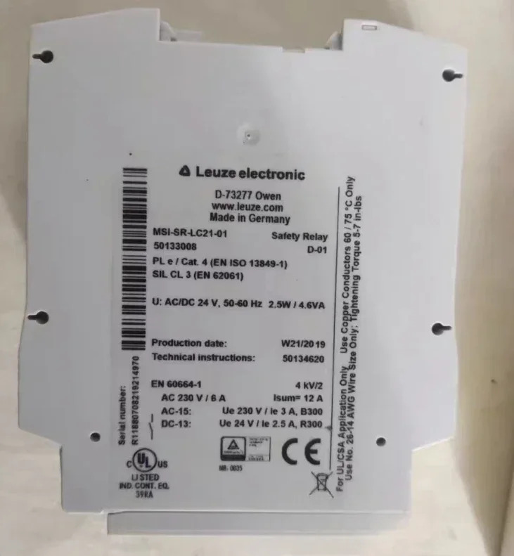 LEUZE MSI-SR-LC21-01 MSI-SR-CM32-01 안전 릴레이 50133008 50133012 1개