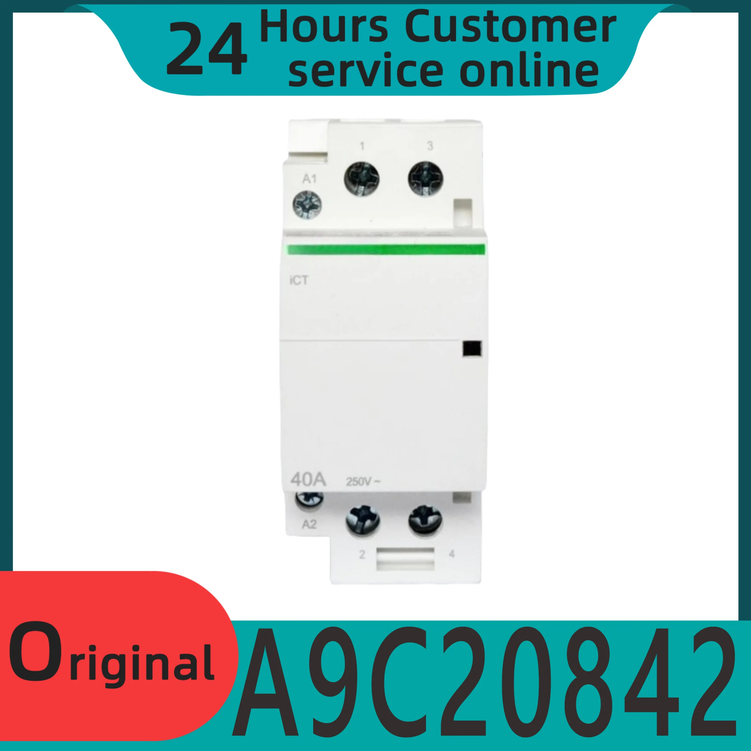 ICT 2NO 정상 개방 접촉기 A9C20842 220 240V 2P40A 신