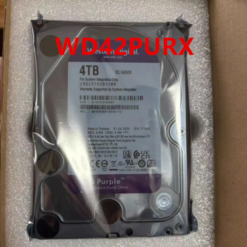 모니터 HDD WD42PURUWD 4TB SATA 3.5인치 5400RPM 64MB새 하드