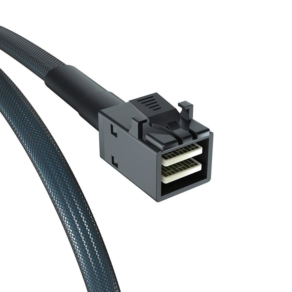 H!Fiber.com 2팩 12G 내부 미니 SAS 유연성, 사이드밴드 SFF-8643 0.5m, 케이블, 포함, HD 컨트롤러 지원, SFF-8087(36핀) RAID, PCIE - 상세 이미지 3