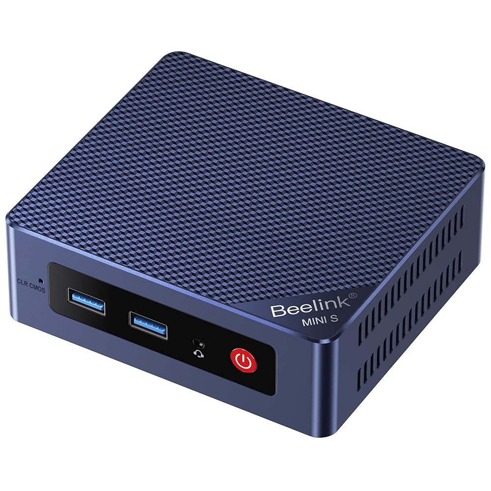 S12 N95 인텔 앨더 레이크-N95(최대 3.4GHz), 마이크로 PC 컴퓨터, HDMI 디스플레이 지원, SSD 12GB SATA3 500GB LAN/USB3.2/저전력 4K - 상품 이미지