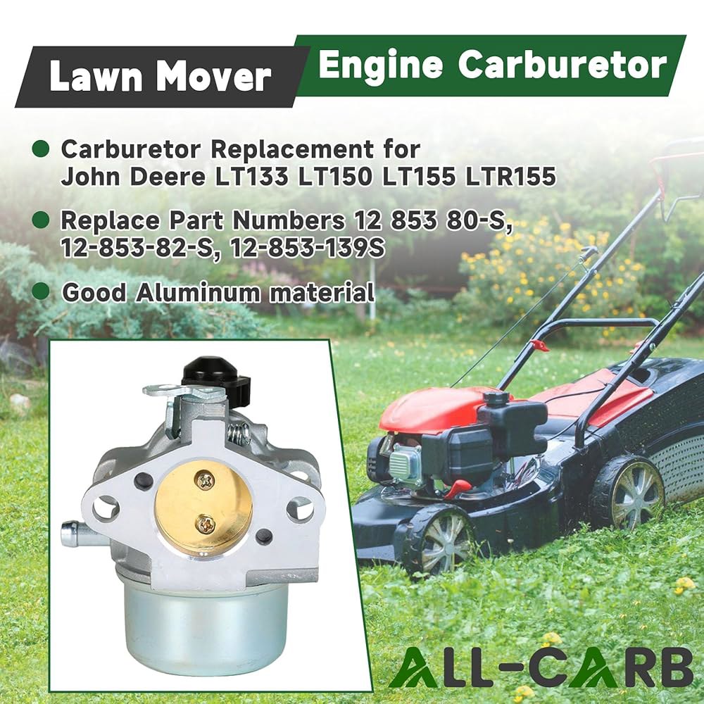 ALL-CARB John Deere AM125355 LT133 LT150 GS30 교체품 카뷰레터 LTR155 LT155 Carb용 - 상세 이미지 2