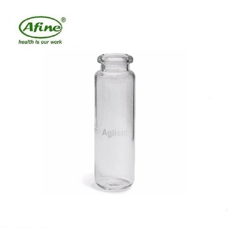 AFINE Agilent 5183-4474 투명 크림프 탑 헤드 스페이스 바이알 캡 둥근 바닥 인증 23x75mm 100/pk 20 mL