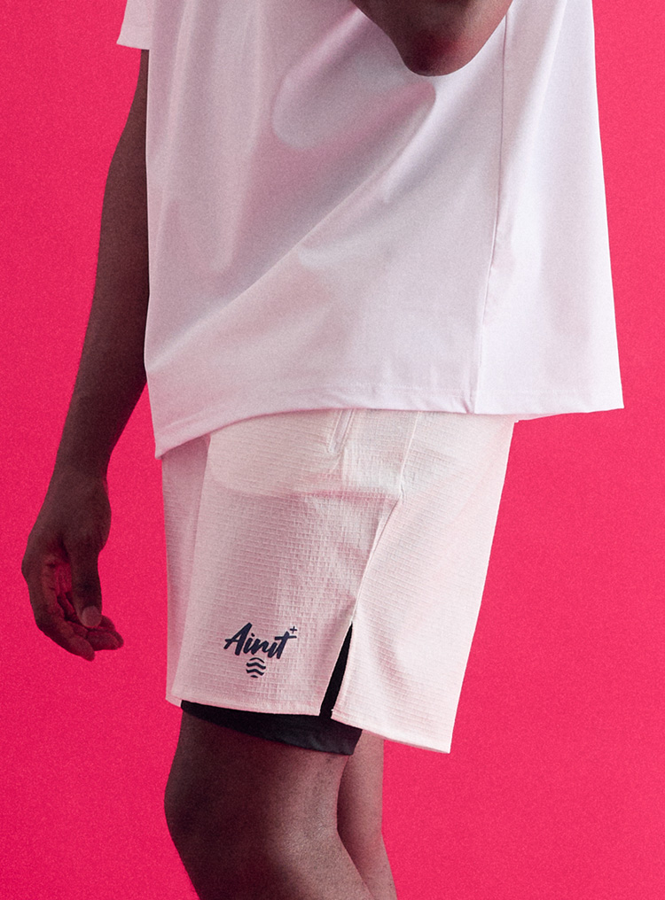 남자 러닝 헬스 반바지 투인원 하이브리드 쇼츠 AM3050 WH 화이트, 5XL-6XL (5 SIZE) - 상세 이미지 3