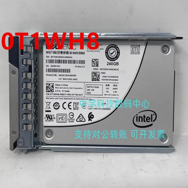 오리지널 솔리드 스테이트 드라이브 DELL 240GB 2.5 인치 SATA SSD 0T1WH8 T1WH8 SSDSC2KG240G8R 신