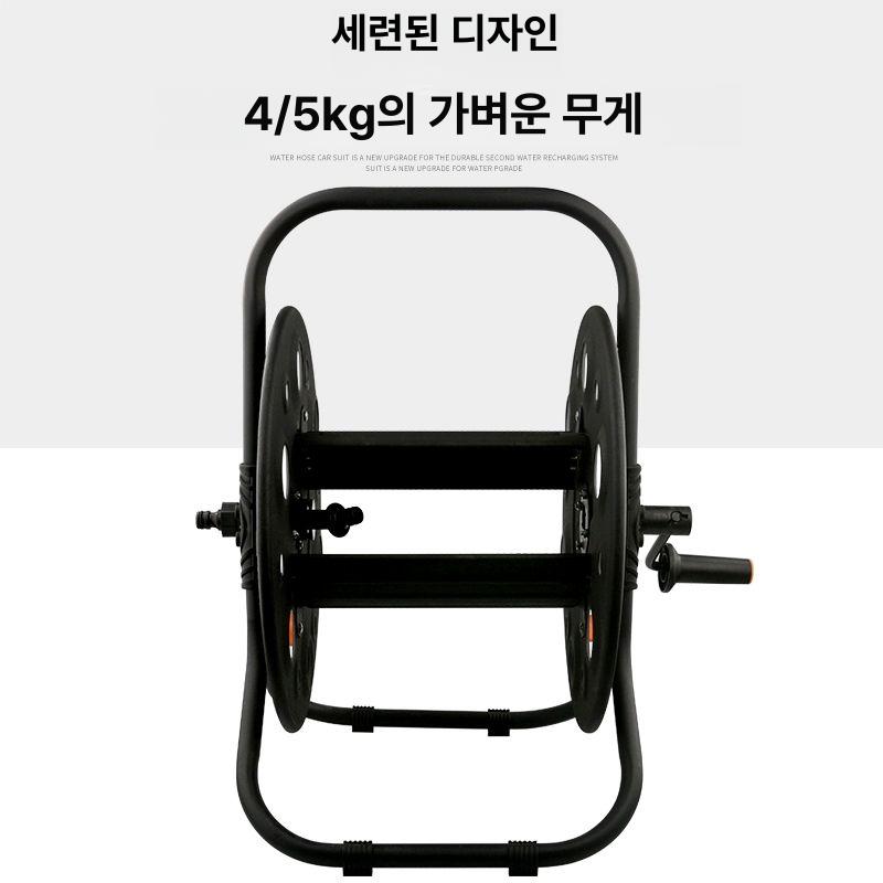 농업용 워터호스홀더 철제형 수납 호스릴 줄꼬임방지 아연도금 물호스거치대 - 상세 이미지 5