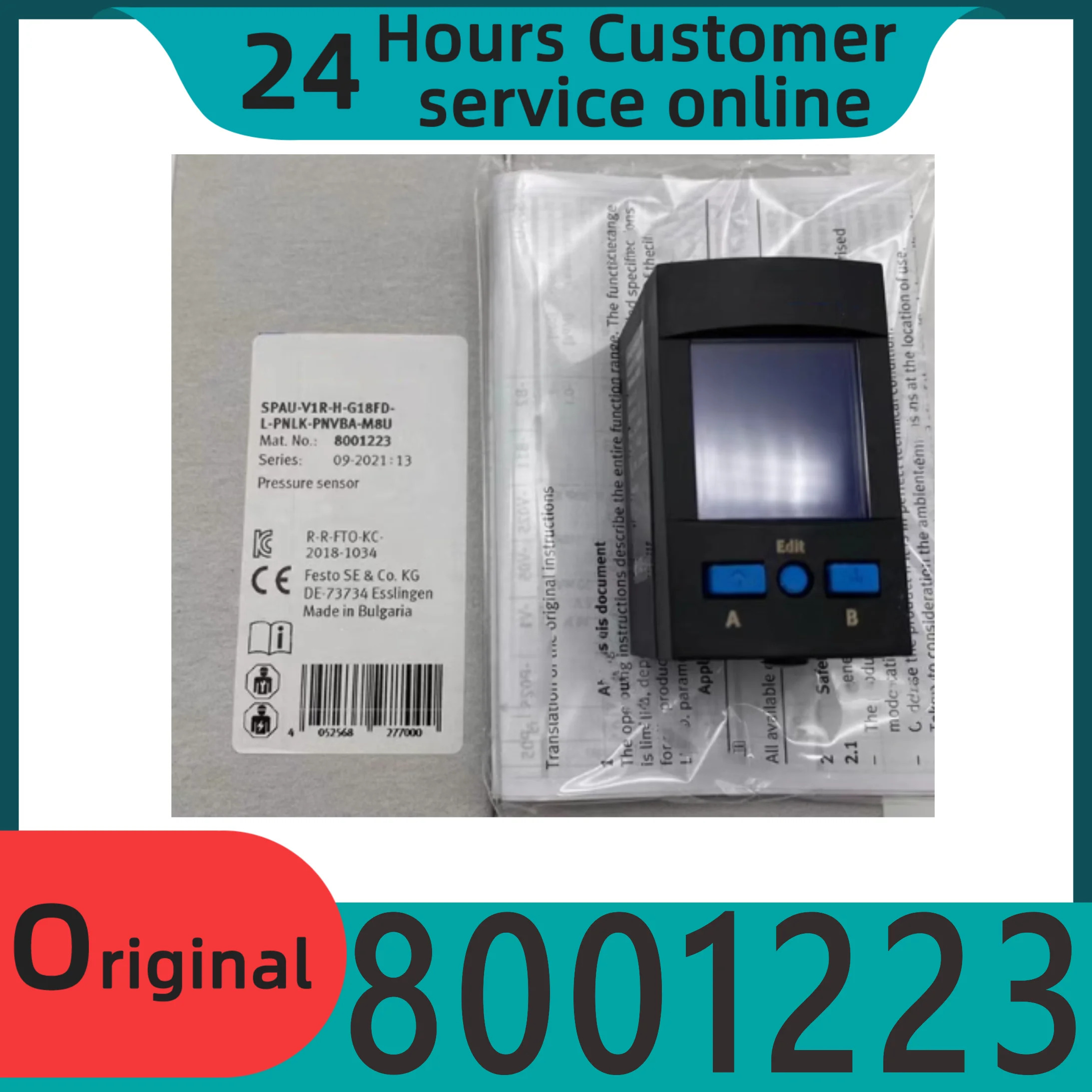 오리지널 센서 SPAU-V1R-H-G18FD-L-PNLK-PNVBA-M8U 8001223