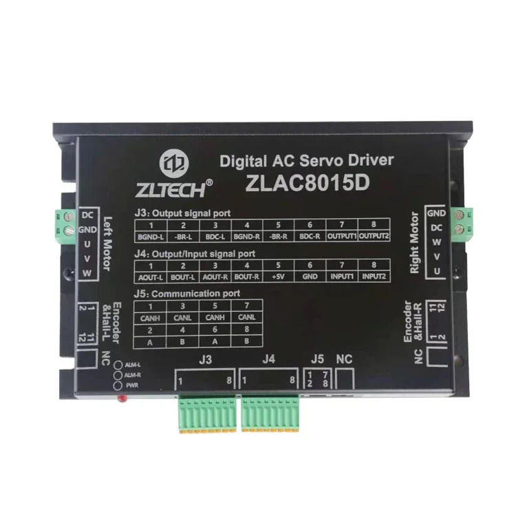 ZLTECH 모바일 로봇브러시리스 AC 서보모터 드라이버 CE RoHS CANopen RS485 3상24V 48V 듀얼 채널 DC 30A 500W