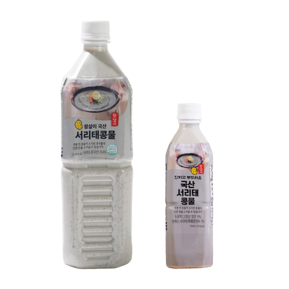 참살이 국산 더 진한 서리태콩물 국산콩두유 콩국 무첨가두유 아침대용 1L, 2개 이미지 2