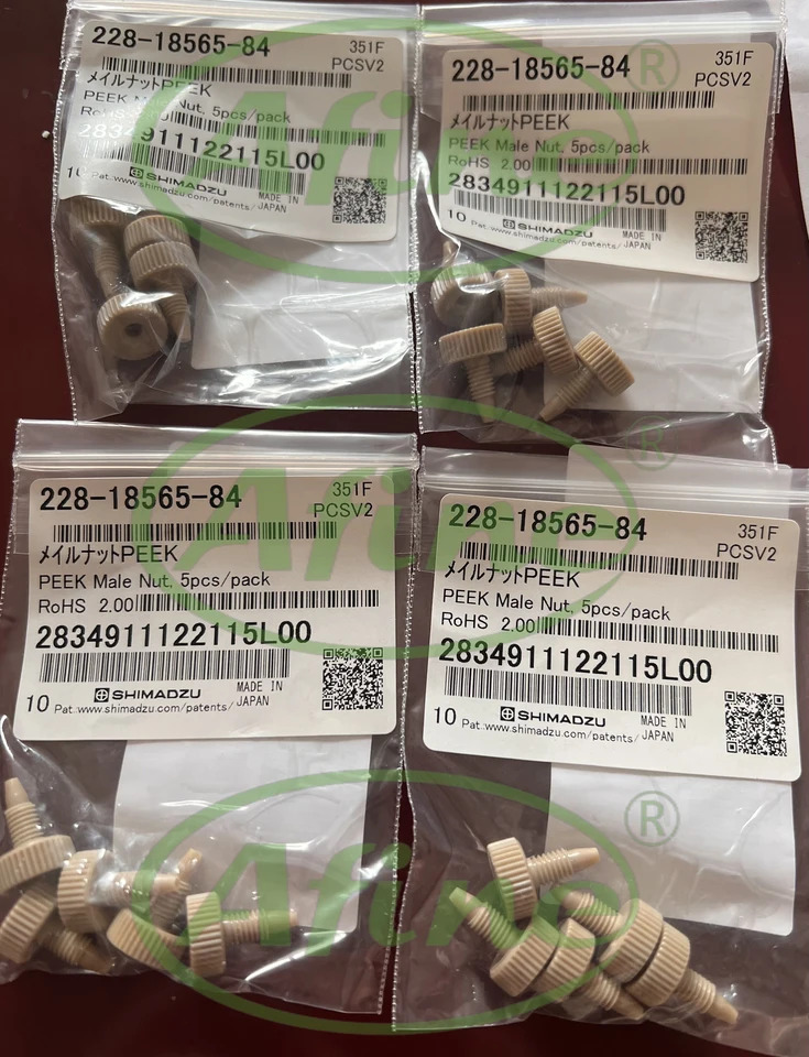 AFINE 시마즈 PEEK 수 너트 커넥터 LCMS- 228-18565-84 5/pk