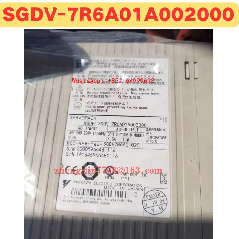 오리지널 SGDV-7R6A01A002000 서보 드라이브 SGDV 7R6A01A002000 신