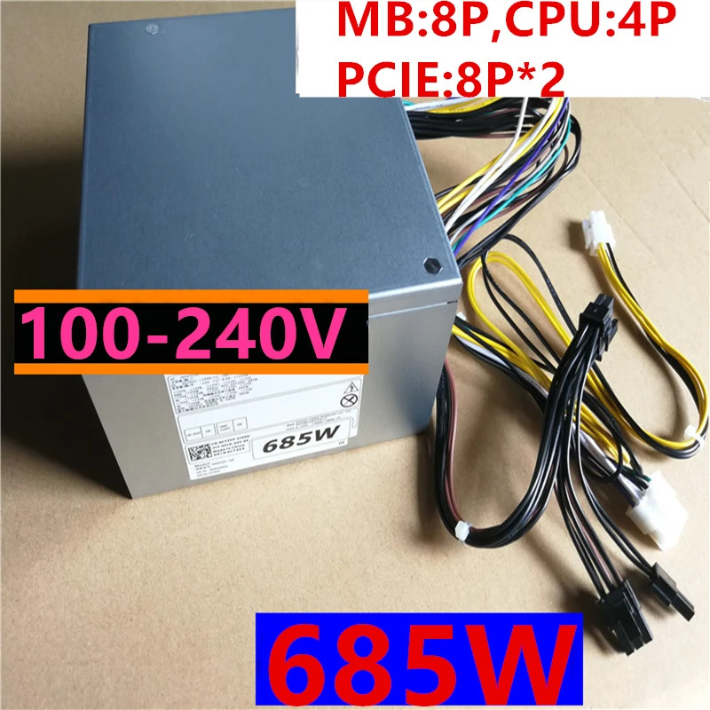델 1700 3620 3670 3671 9020 3020 3967 PSU 8 핀 전원공급장치 685W HU290EM-01 H290AM-00 L290AM-00 신