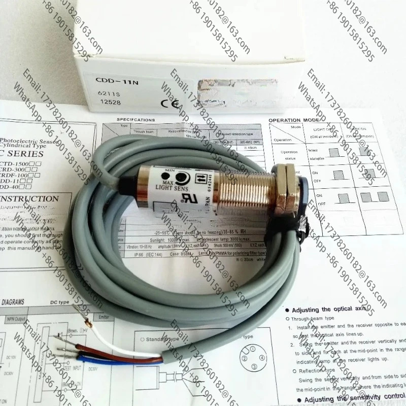 2PCS CDD11N CDD11P CDD40N OPTEX NO NC M18 광전스위치 센서