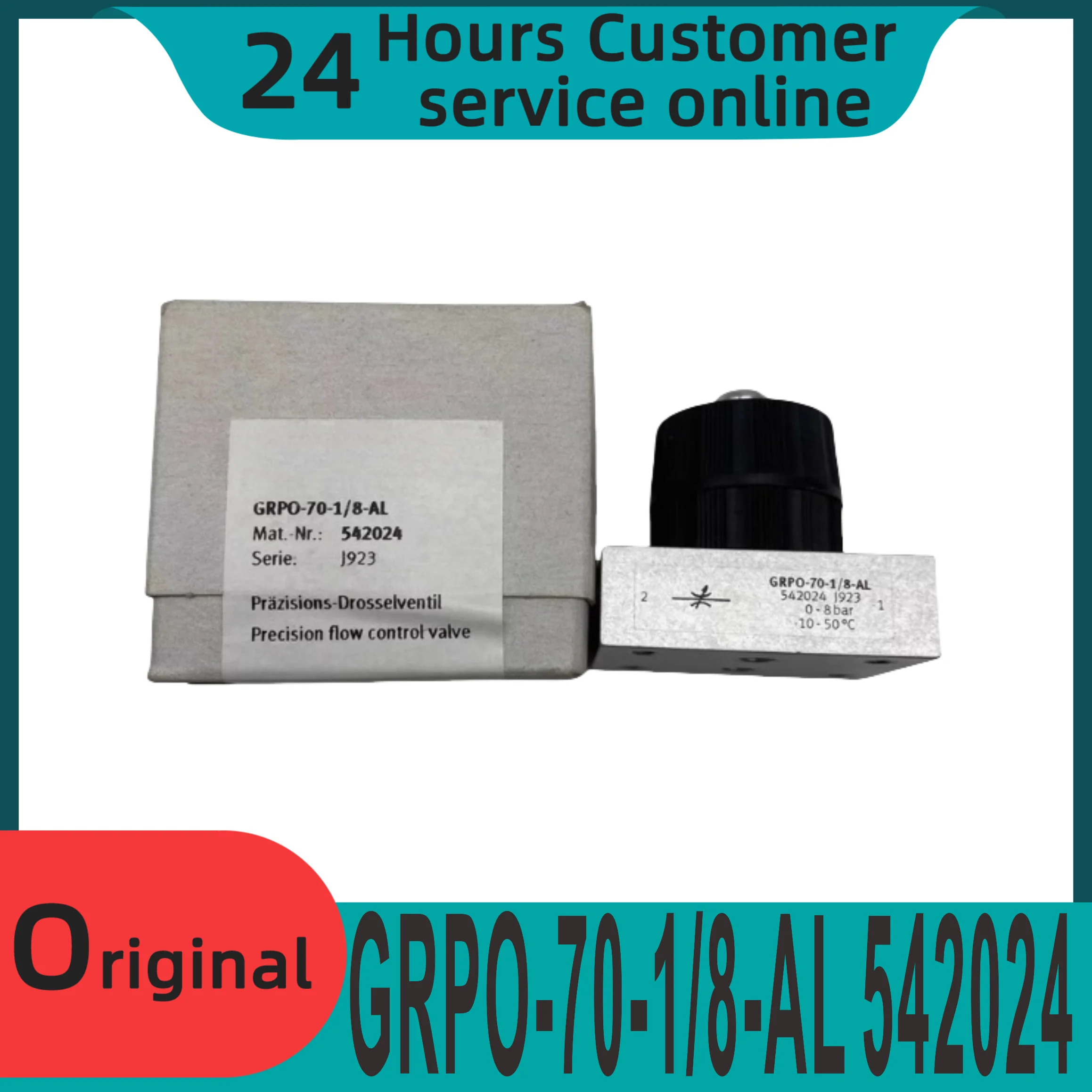 오리지널 정밀 유량 조절 밸브 GRPO-70/160-1/8-AL 542024 542025