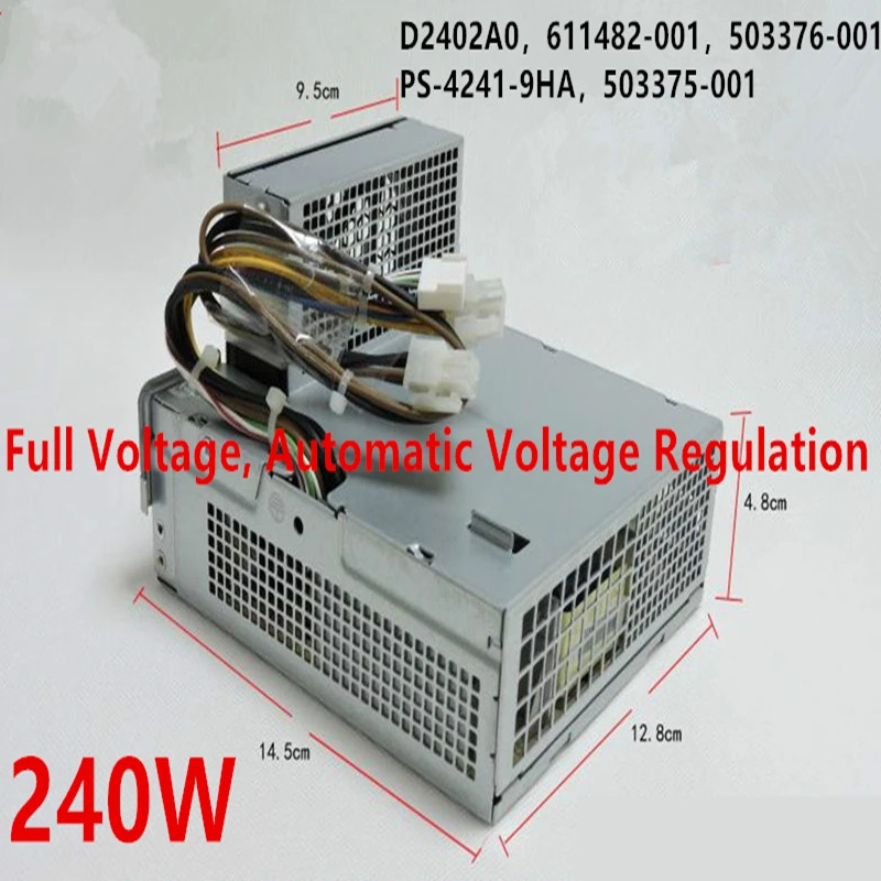hp호환 Compaq Z200 4000 6000 6005 6200 8000 8100 240W 전원공급장치 hp호환-D2402A0 새 원본 PSU 611482 -001 PS-424