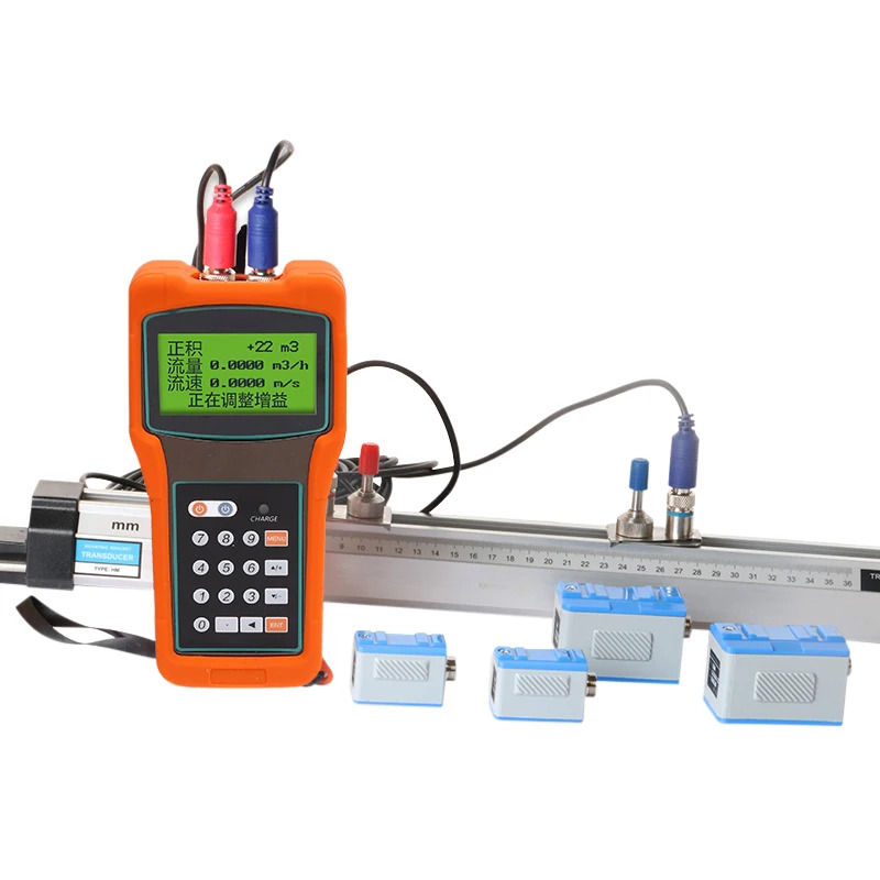OEM 휴대스테인리스 스틸 액체 물 오일 클램프 휴대핸들 초음파 유량계 4-20 ma 20 mm