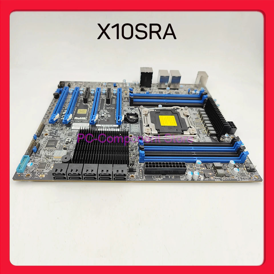 슈퍼마이크로 워크스테이션마더보드 LGA2011 지지대 E5-2600 1600 V4 V3 i7 DDR4 PCI-E 3.0 SATA3 X10SRA
