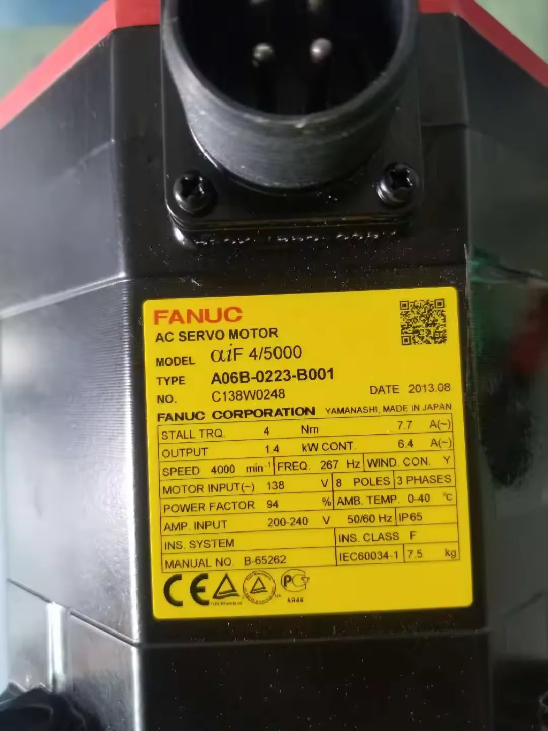 A06B-0223-B001 Fanuc AC 서보모터 12개월 A06B 0223 B001