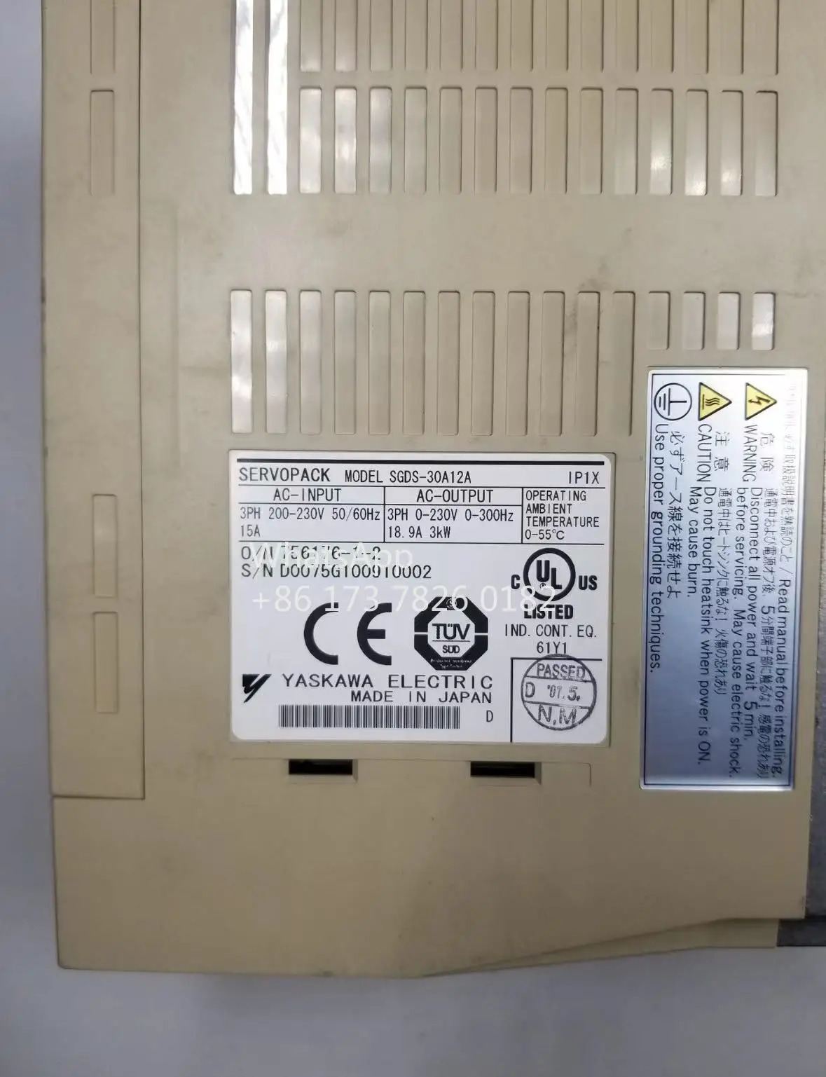 SGDS-30A12A 리퍼 서보 드라이브 3kW 기능 OK