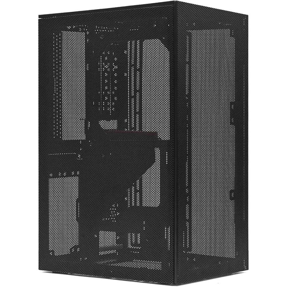 SSUPD Meshroom S V2 Mini-ITX 게이밍 B) 변형 (블랙 케이블, 케이스(SFF), USB 라이저 노 MB/RX9070/5090/280mm 메시 ATX 타입-C - 상품 이미지