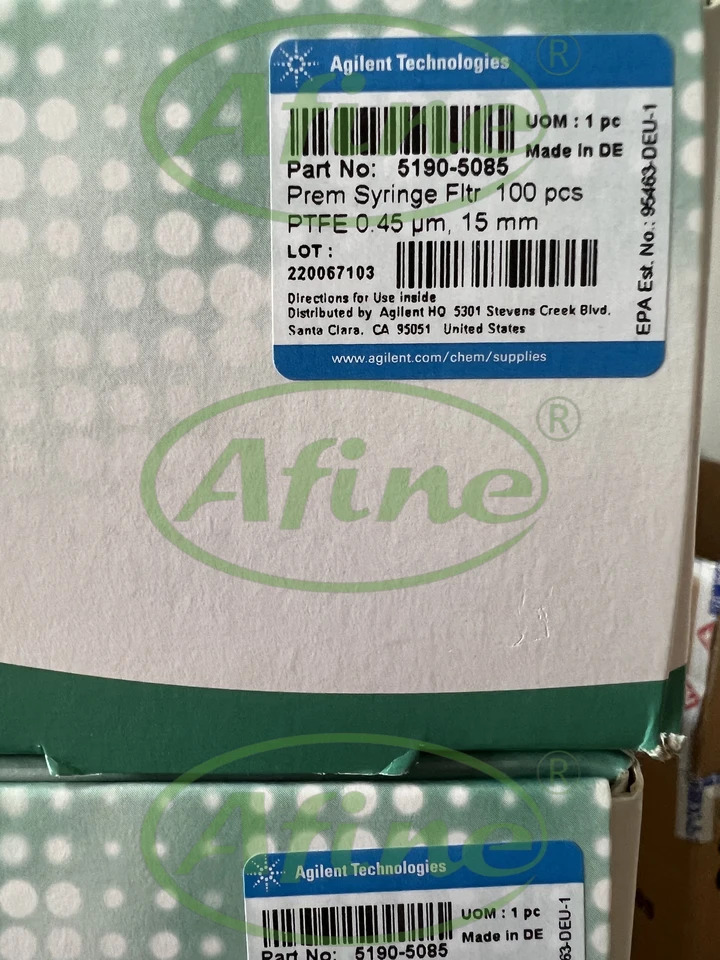 AFINE Agilent 원흡수 기타 용품 5190-5085 캡티바 PTFE 직경 15mm 구멍 크기 0.45 m 100/pkg