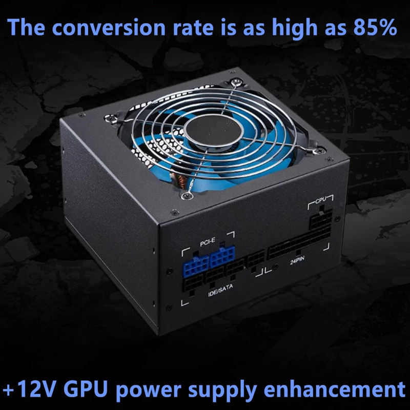 골든 필드 풀 모듈오리지널 PC PSU 더블 CPU 넓은 저소음 500W 피크 600W 전원공급장치 EPS500ELA85 신
