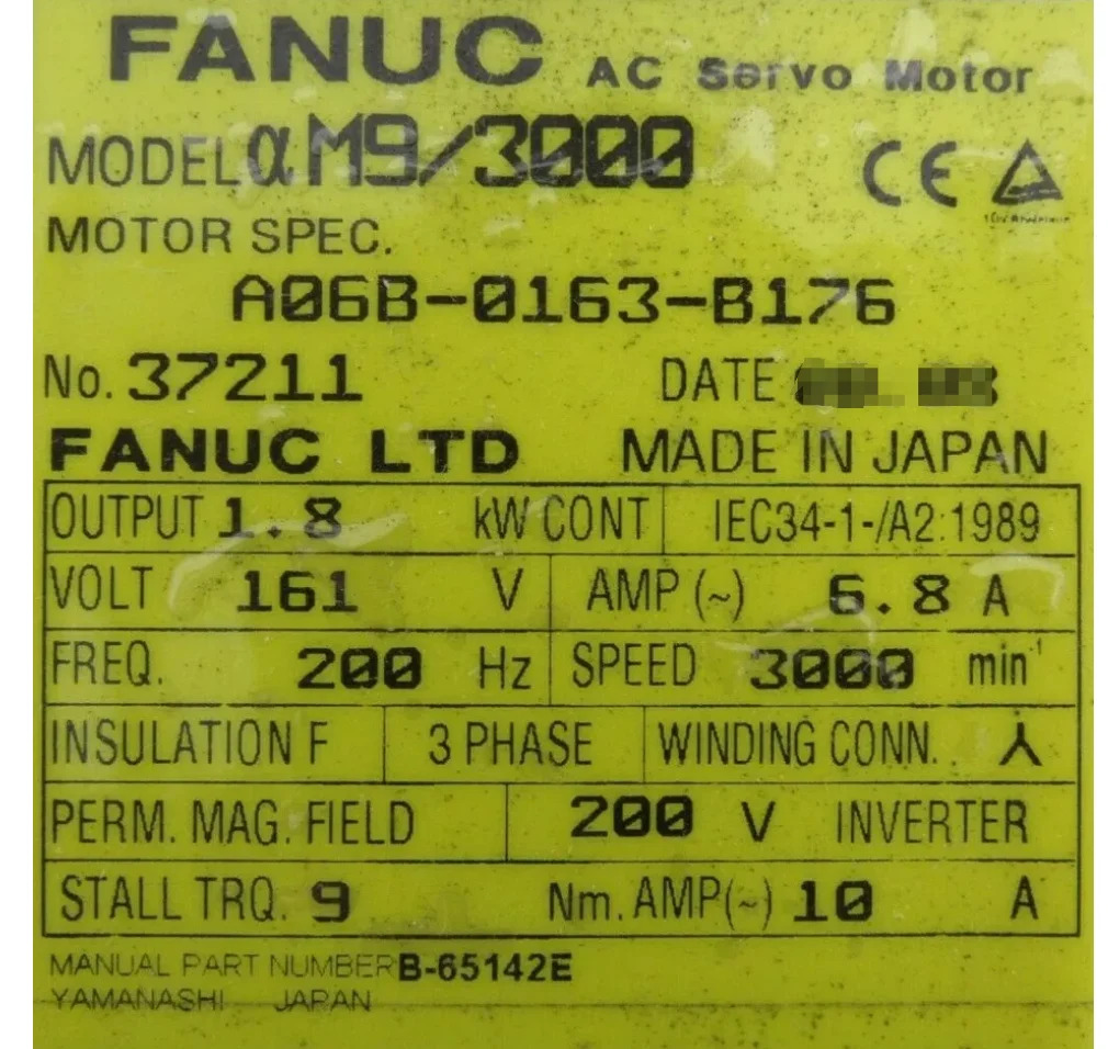 A06B-0163-B176 Fanuc 서보모터 Ok A06B 0163 B176 리퍼 완료