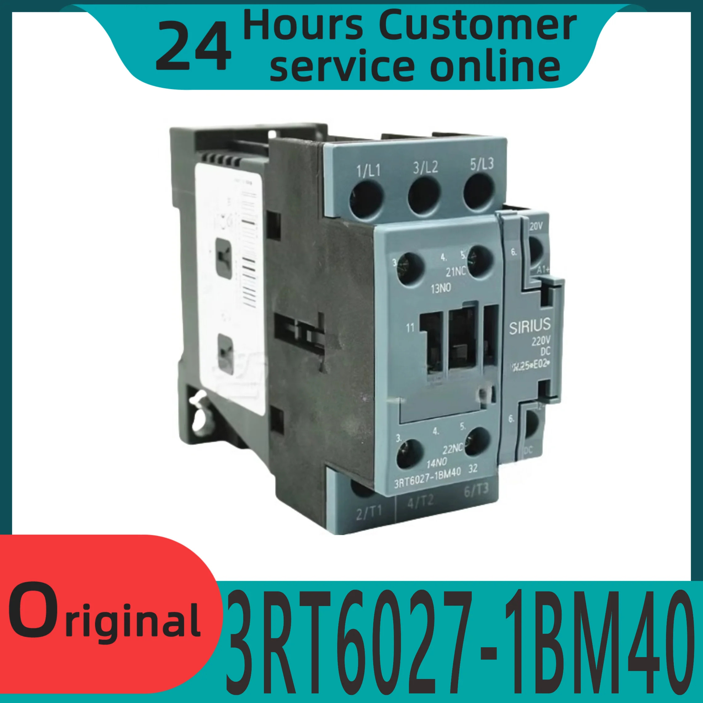 오리지널 DC 브레이크 엘리베이터 접촉기 3RT6027-1BM40 32A DC220V