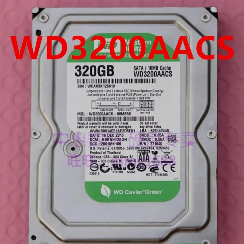 오리지널 거하드 WD 1TB 3.5 인치 7200RPM 32MB 서버 HDD WD1001FYYG WD10EVVS