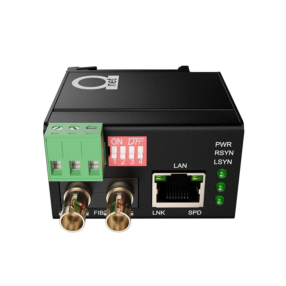 MultiMode ST 850nm 미니 사이즈 DIN - 고속 미디어 Mbps 및 10/100/1000 기가비트 마운트 감지 UTP (0.34mi) 자동 범용 산업용 100Base - 상품 이미지