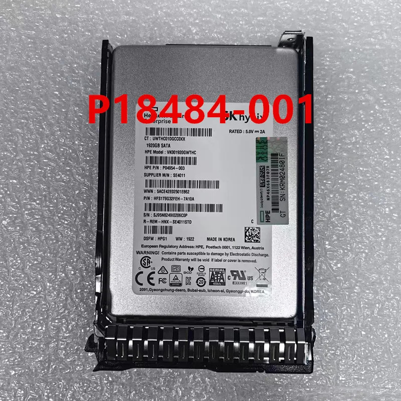 hp호환 1.92TB 2.5 SATA SSD P18484-001 P18426-B21 P04954-003새 원본 솔리드 스테이트 드라이브