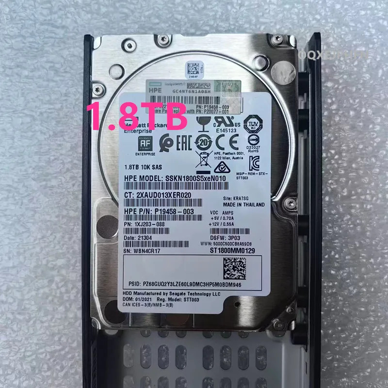 hp호환 1.8TB 2.5 SAS 10K 서버 하드 P20077-001 K2P94B P19458-003새 원본 HDD