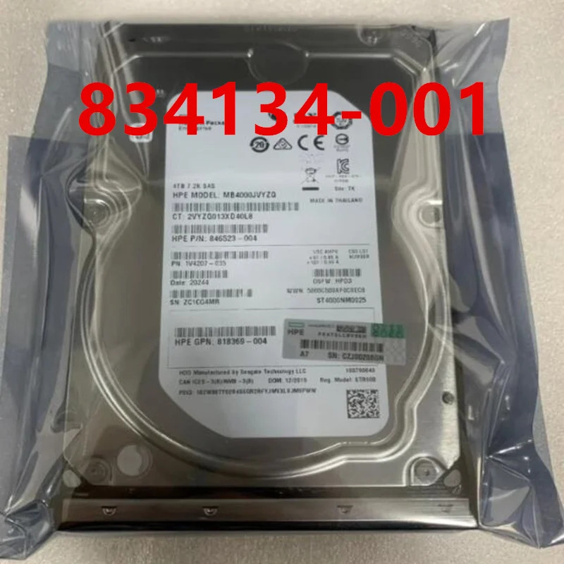 hp호환 ML350 110 G10 하드 4TB SAS 3.5 인치 7.2K 128MB 서버 HDD 834134-001 833928-B21 846523-004 신