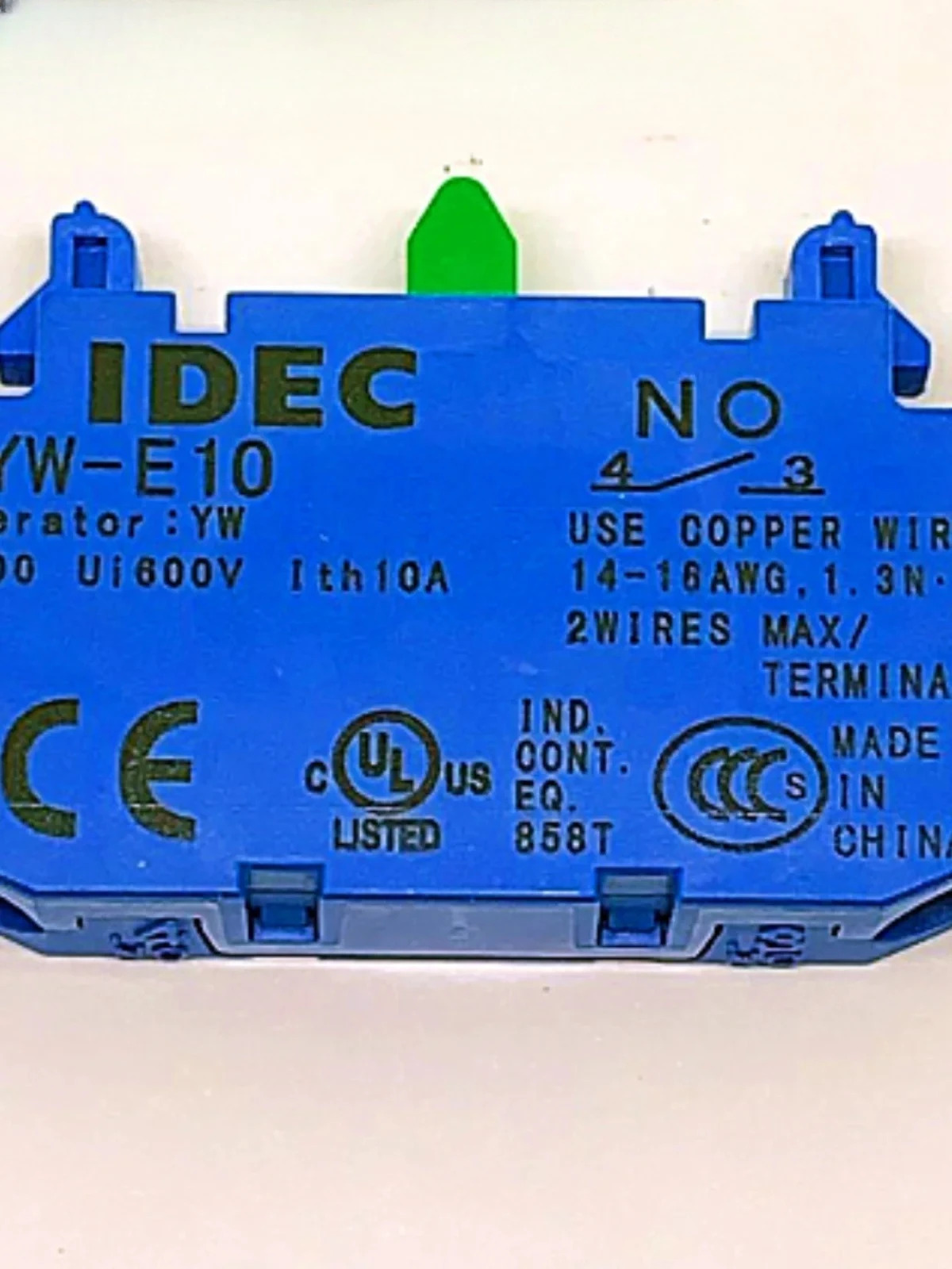 10pcs YW-E10 YW-E01 평상시 열림 NO NC 버튼 스위치 보조 접점 EW11 ew20 0