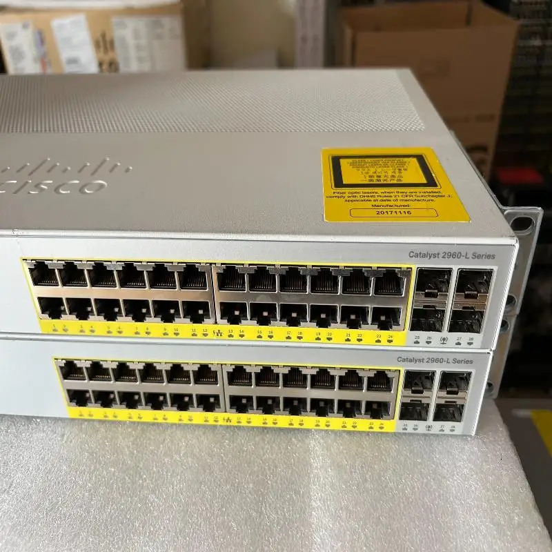 시스코 컴퓨터 실 아래 WS-C2960L-24PS-LL